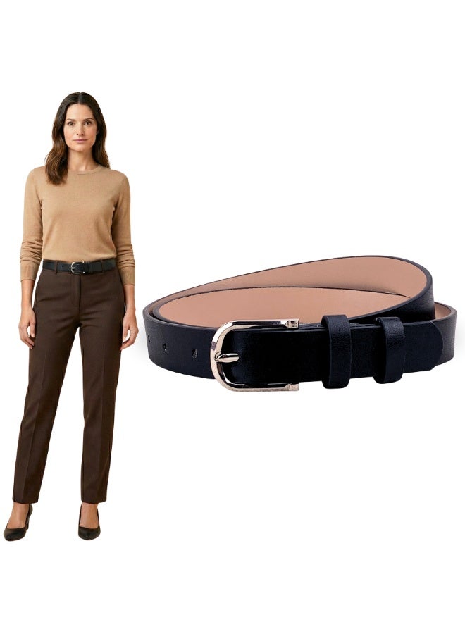Classic Milano Women's Belt with Gift Box | Faux Leather Ladies Belt for Dresses, Jeans & Gowns | Stylish Womens Belt | Adjustable Girls Belt | Belt for Women with Elegant Buckle - Image 1